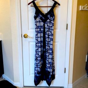 Navy blue & white tie-dye Style & Co. dress